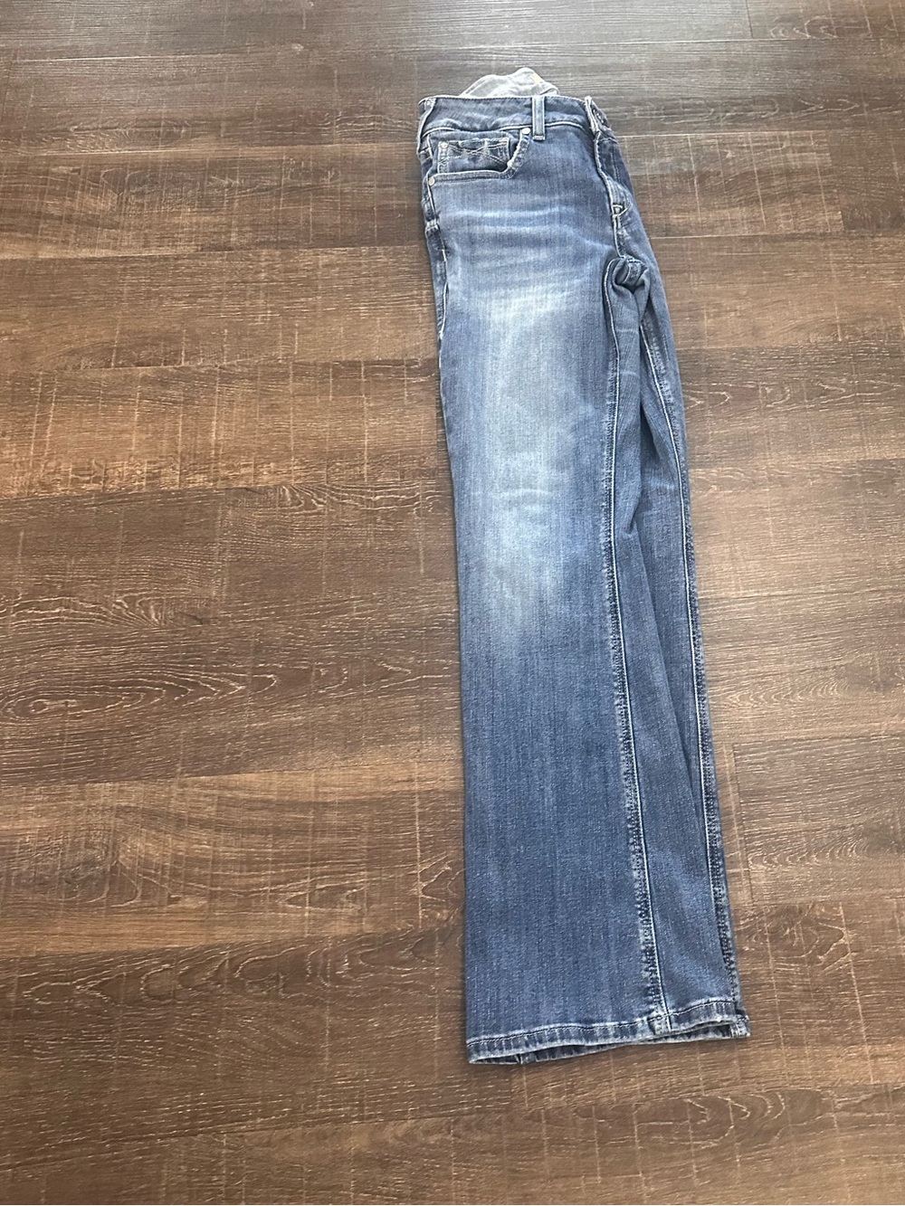 Ariat Women’s Medium Blue Denim Wash Flare Bootcut Jeans Size 29 - Picture 4 of 6